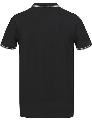 Polo homme bicolore en coton pique avec logo brodé umbro