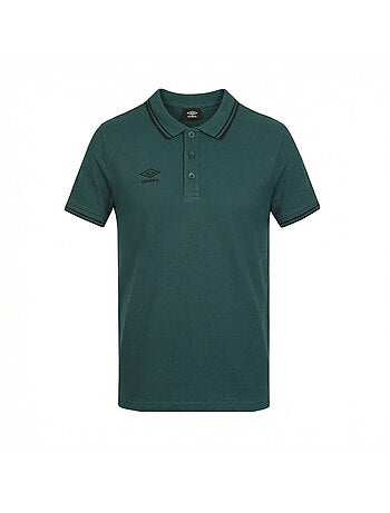 Polo homme bicolore en coton pique avec logo brodé umbro