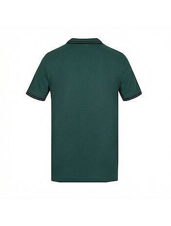 Polo homme bicolore en coton pique avec logo brodé umbro