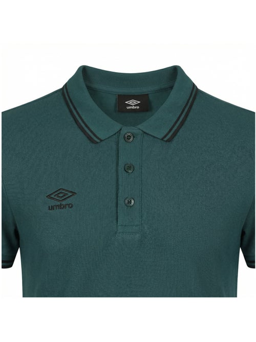 Polo homme bicolore en coton pique avec logo brodé  umbro - Kiabi