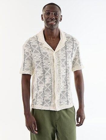 Polo homme en coton biologique à col polo et coupe regular