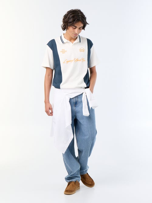 Polo homme en coton à manches courtes - Kiabi