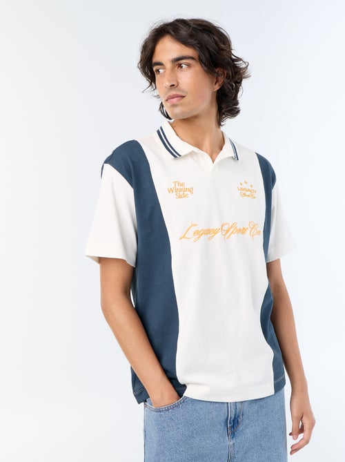 Polo homme en coton à manches courtes - Kiabi