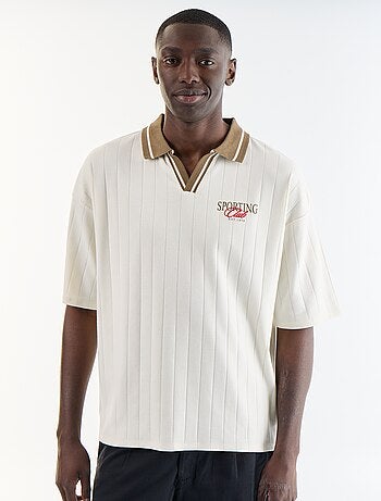Polo Homme en coton à motif fantaisie