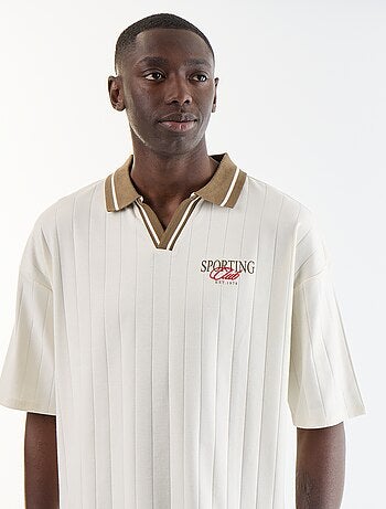 Polo Homme en coton à motif fantaisie