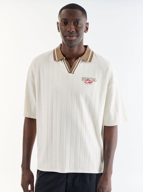 Polo Homme en coton à motif fantaisie - Kiabi Polo Homme en coton à motif fantaisie - Kiabi