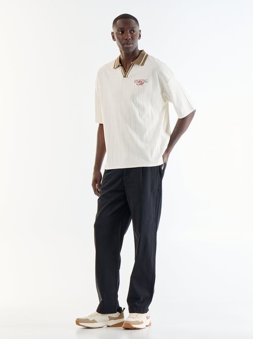 Polo Homme en coton à motif fantaisie - Kiabi Polo Homme en coton à motif fantaisie - Kiabi