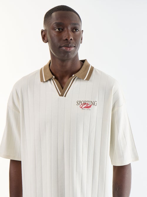 Polo Homme en coton à motif fantaisie - Kiabi Polo Homme en coton à motif fantaisie - Kiabi