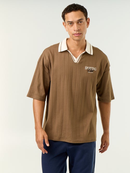 Polo Homme en coton à motif fantaisie - Kiabi Polo Homme en coton à motif fantaisie - Kiabi