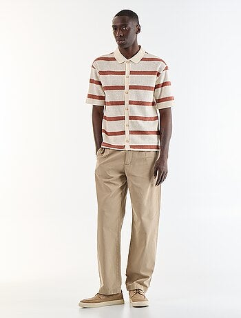 Polo homme en coton fantaisie