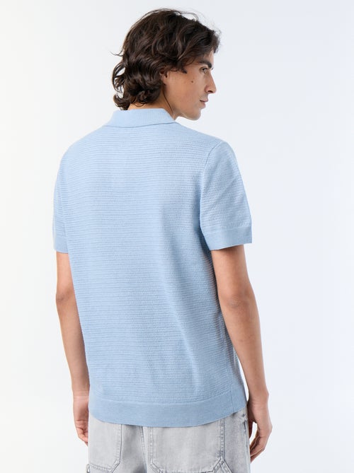 Polo homme en coton uni à manches courtes - Kiabi