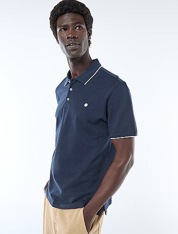 Polo en coton uni homme