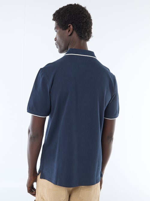 Polo Homme en coton uni à manches courtes - Kiabi