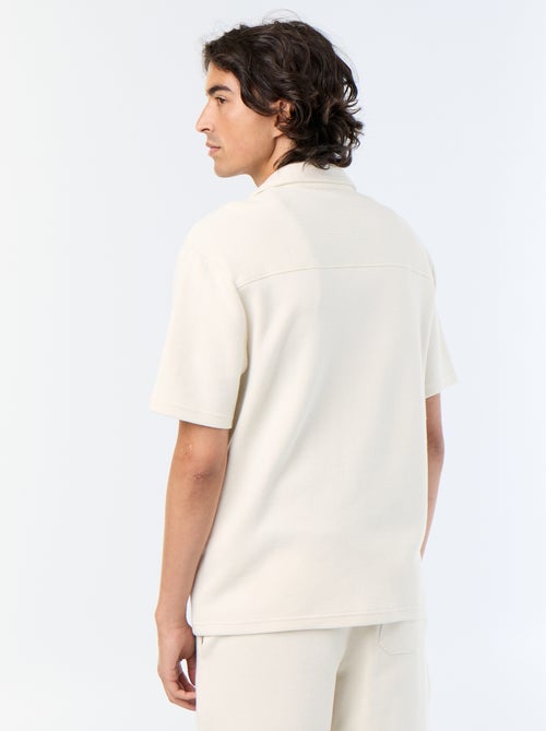 Polo homme en coton uni - Kiabi