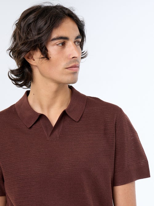 Polo homme en coton uni - Kiabi