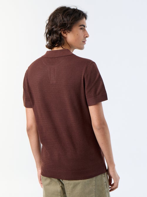 Polo homme en coton uni - Kiabi