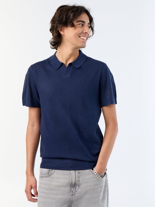 Polo homme en coton uni - Kiabi