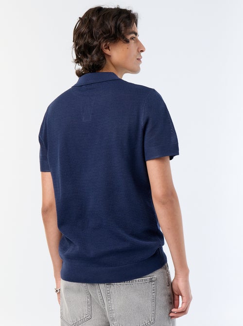Polo homme en coton uni - Kiabi