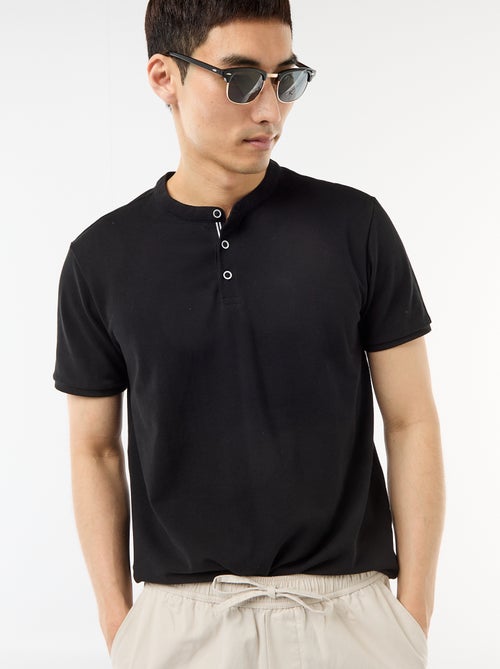 Polo homme ? manches courtes et col tunisien - Kiabi