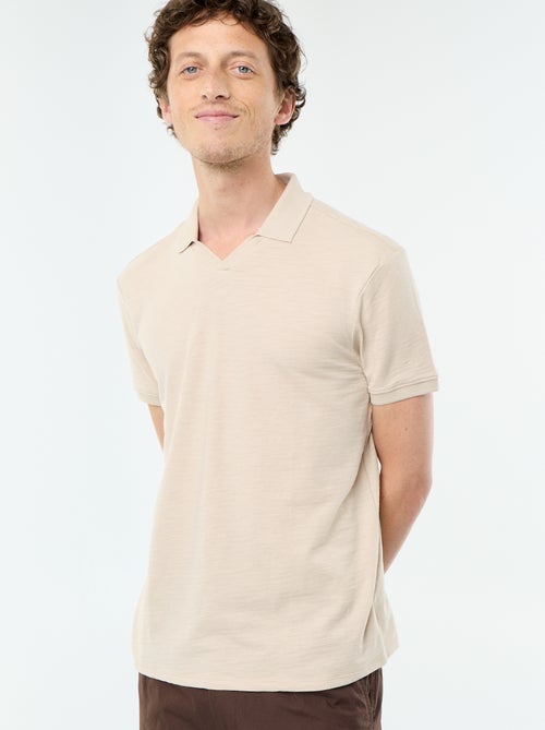 Polo homme uni à manches courtes - Kiabi