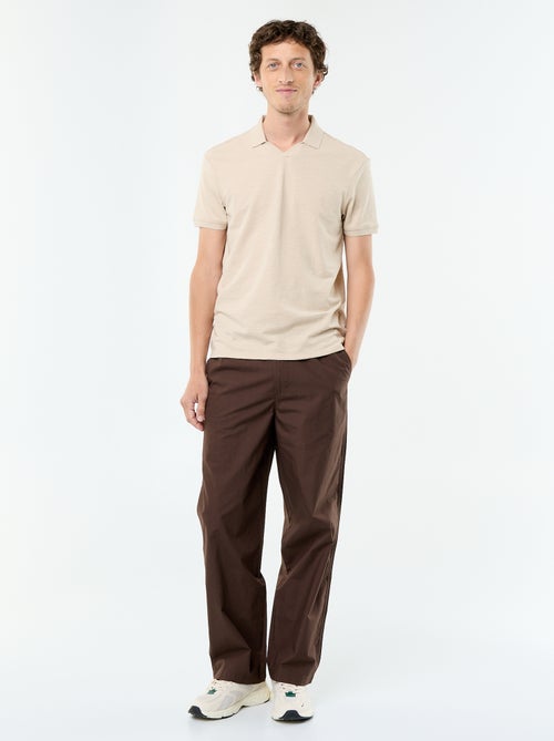Polo homme uni à manches courtes - Kiabi