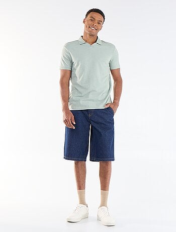 Polo uni pour homme à manches courtes
