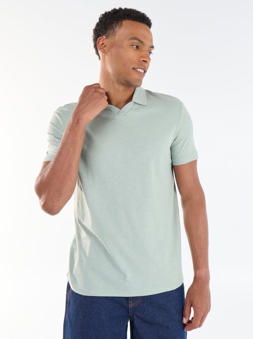 Polo homme uni à manches courtes - Kiabi
