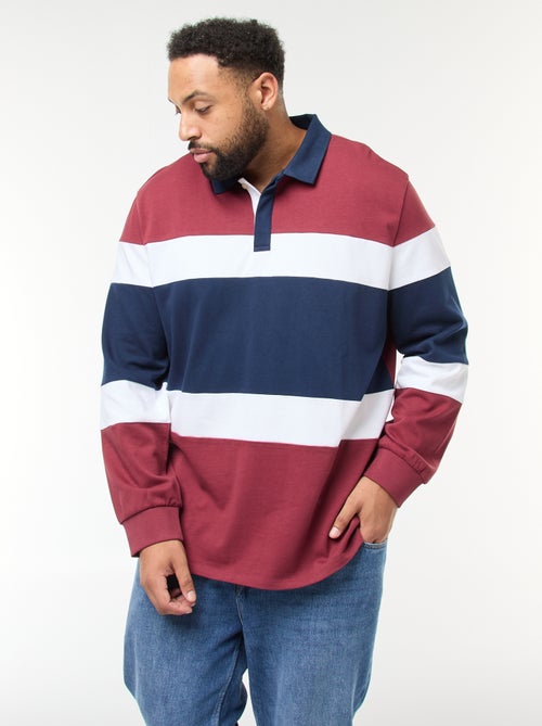 Polo in colorblock-stijl met lange mouwen - Kiabi