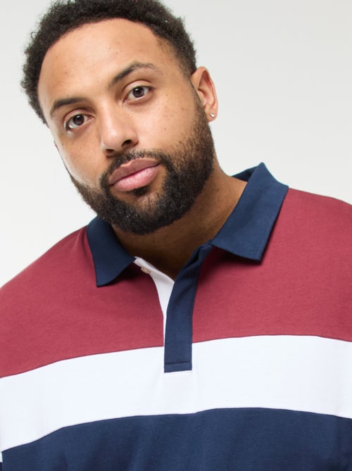 Polo in colorblock-stijl met lange mouwen - Kiabi