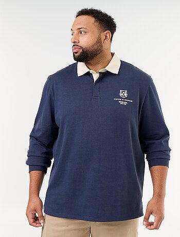 Polo in rugbystijl met lange mouwen