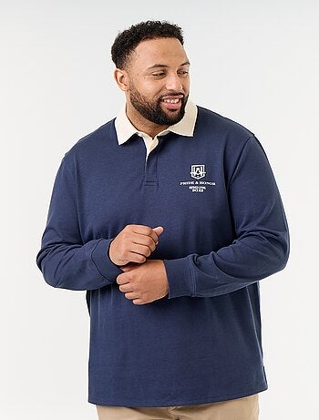 Polo in rugbystijl met lange mouwen