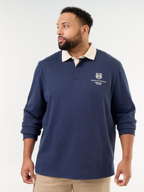 Polo in rugbystijl met lange mouwen - Kiabi