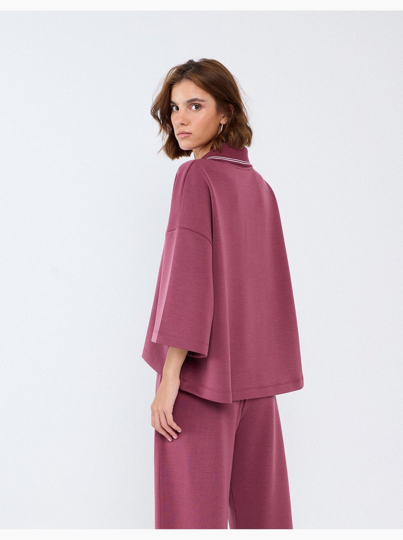 Polo interlock, mo fashion Paars - Kiabi