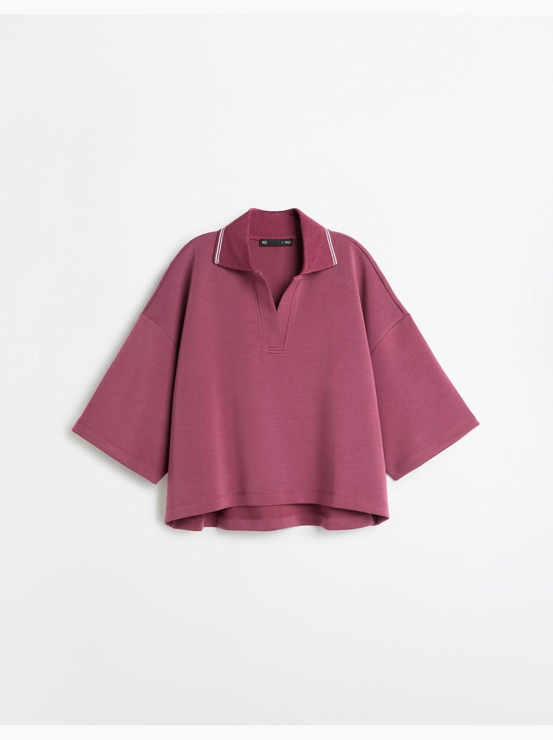 Polo interlock, mo fashion Paars - Kiabi