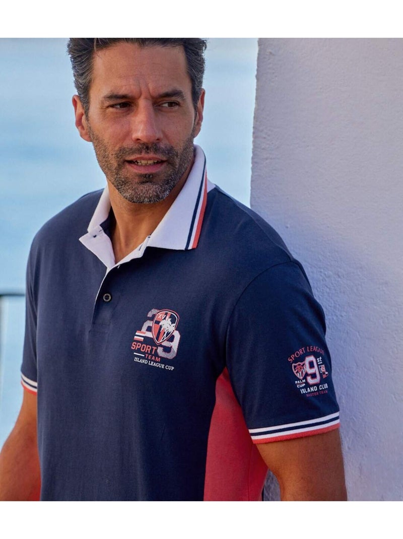 Polo jersey island cup   - atlas for men Bleu marine - Kiabi