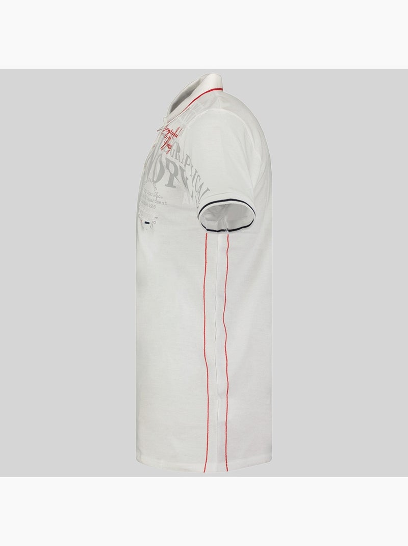 Polo kadventure – geographical norway Blanc - Kiabi