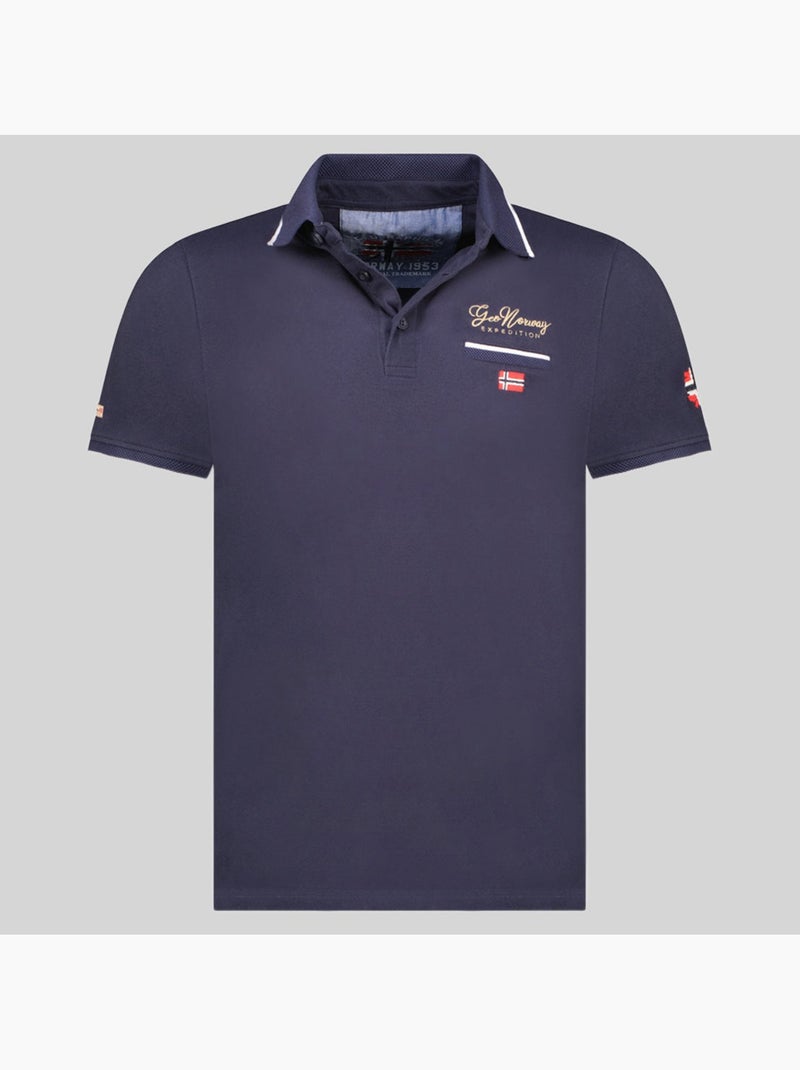 Polo kara – geographical norway Marineblauw - Kiabi
