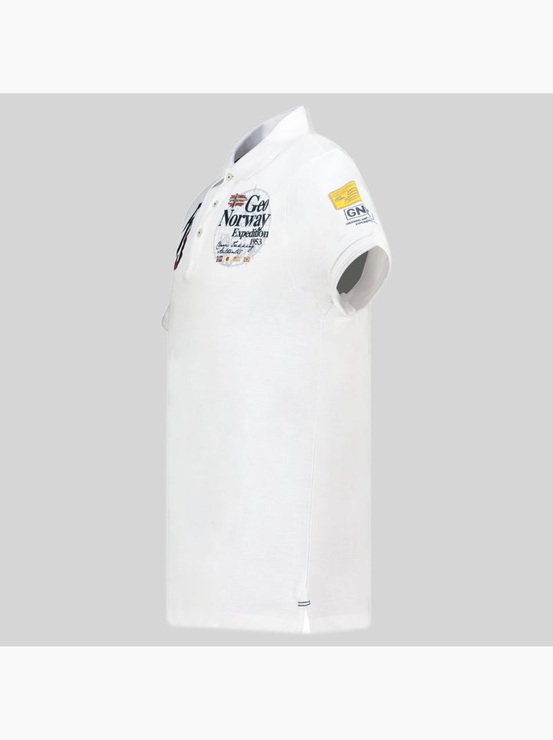 Polo kelan – geographical norway Blanc - Kiabi
