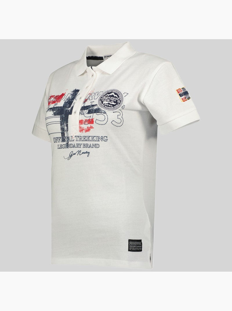 Polo kerry – geographical norway Blanc - Kiabi