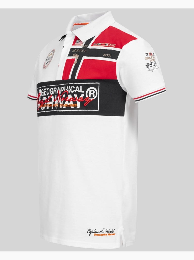Polo kidney – geographical norway Blanc - Kiabi