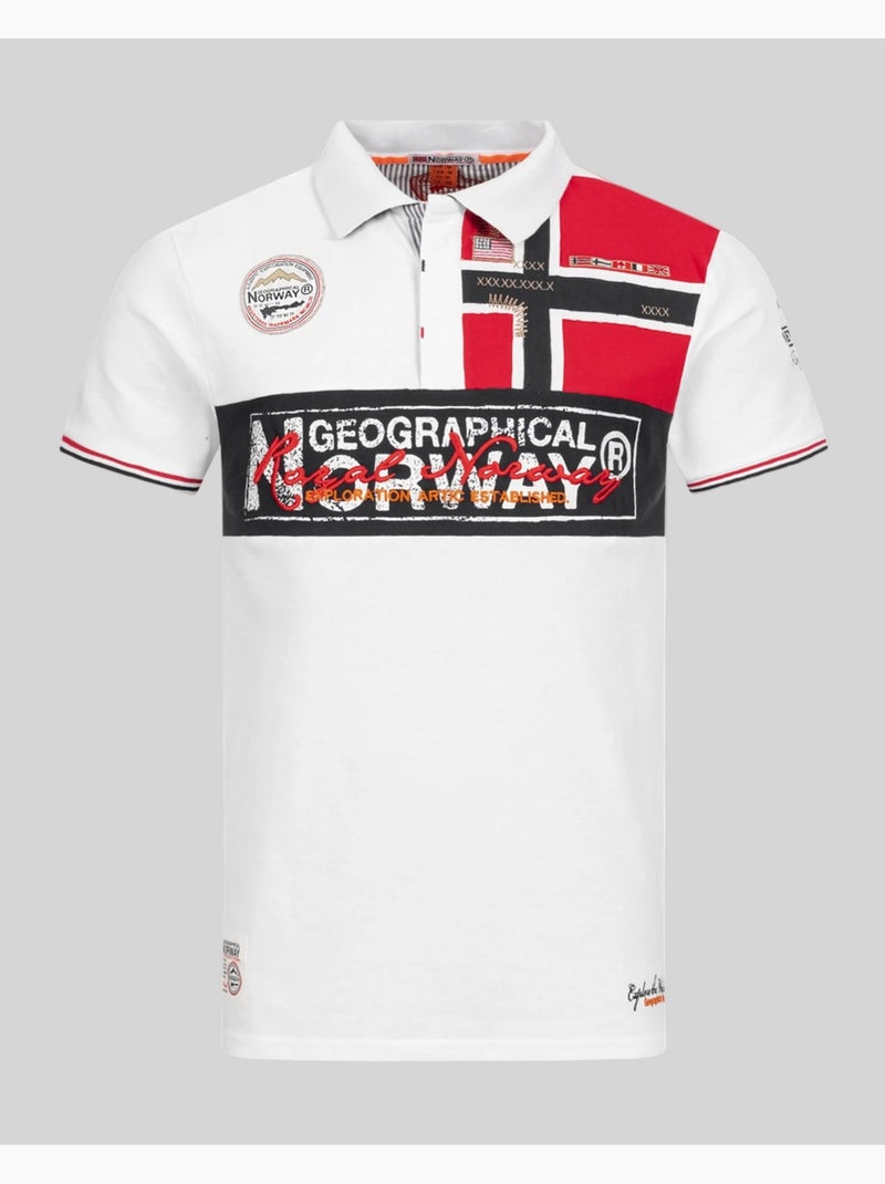 Polo kidney – geographical norway Blanc - Kiabi