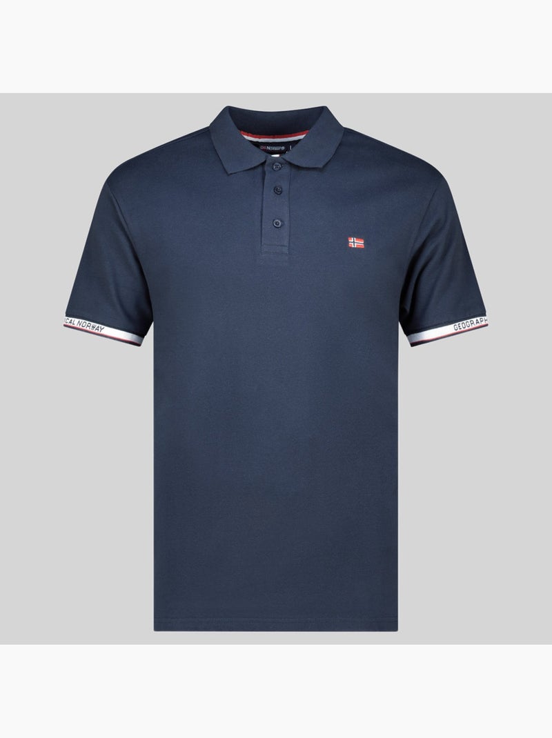 Polo koliar – geographical norway Bleu marine - Kiabi