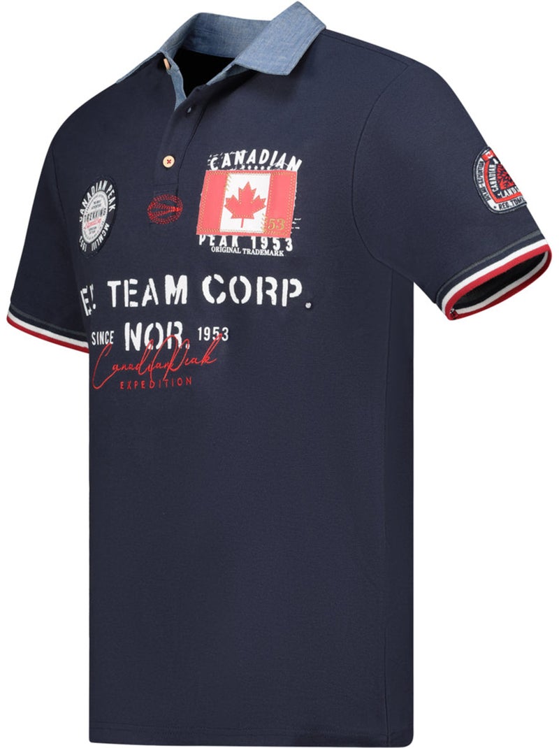 Polo kopteak – canadian peak Bleu marine - Kiabi