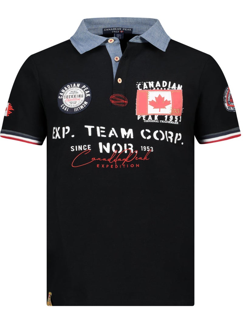 Polo kopteak – canadian peak Zwart - Kiabi