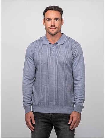 Polo maille boutonné manches longues losteria