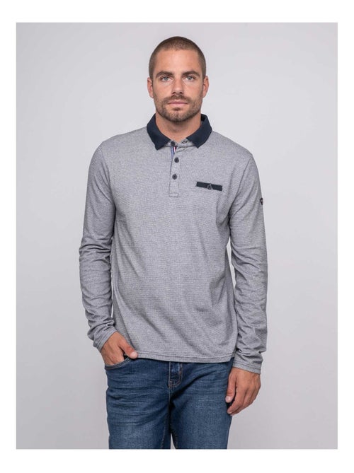Polo maille jacquard piagara - Kiabi