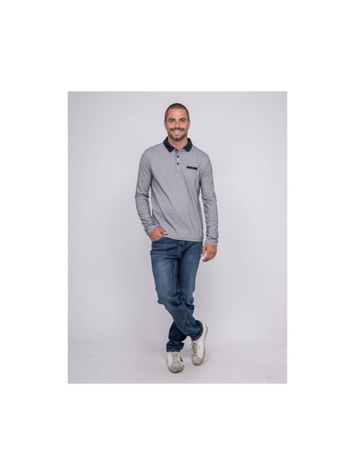 Polo maille jacquard piagara - Kiabi