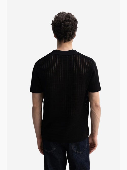 Polo maille texturée manches courtes giesto - Kiabi