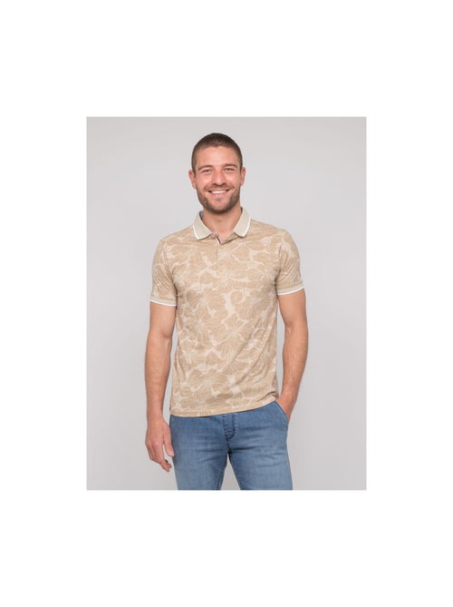 Polo manches courtes coton motifs paillote - Kiabi