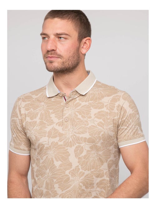 Polo manches courtes coton motifs paillote - Kiabi